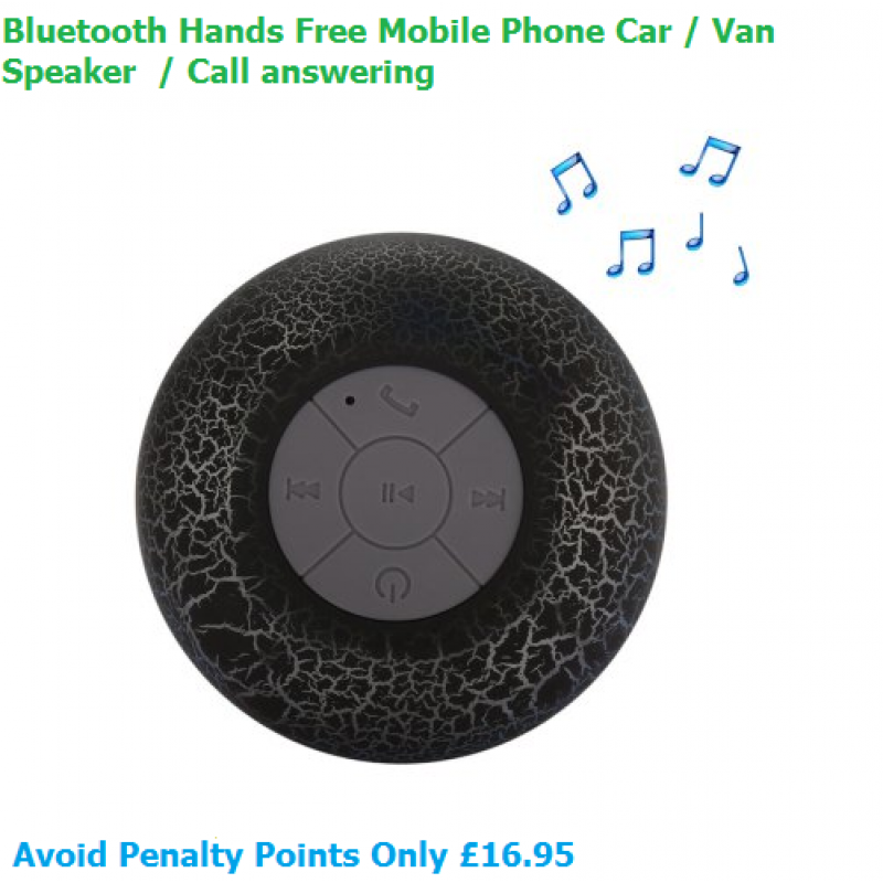 Bluetooth Hands Free Car Speaker - BLACK - Hands-free Call