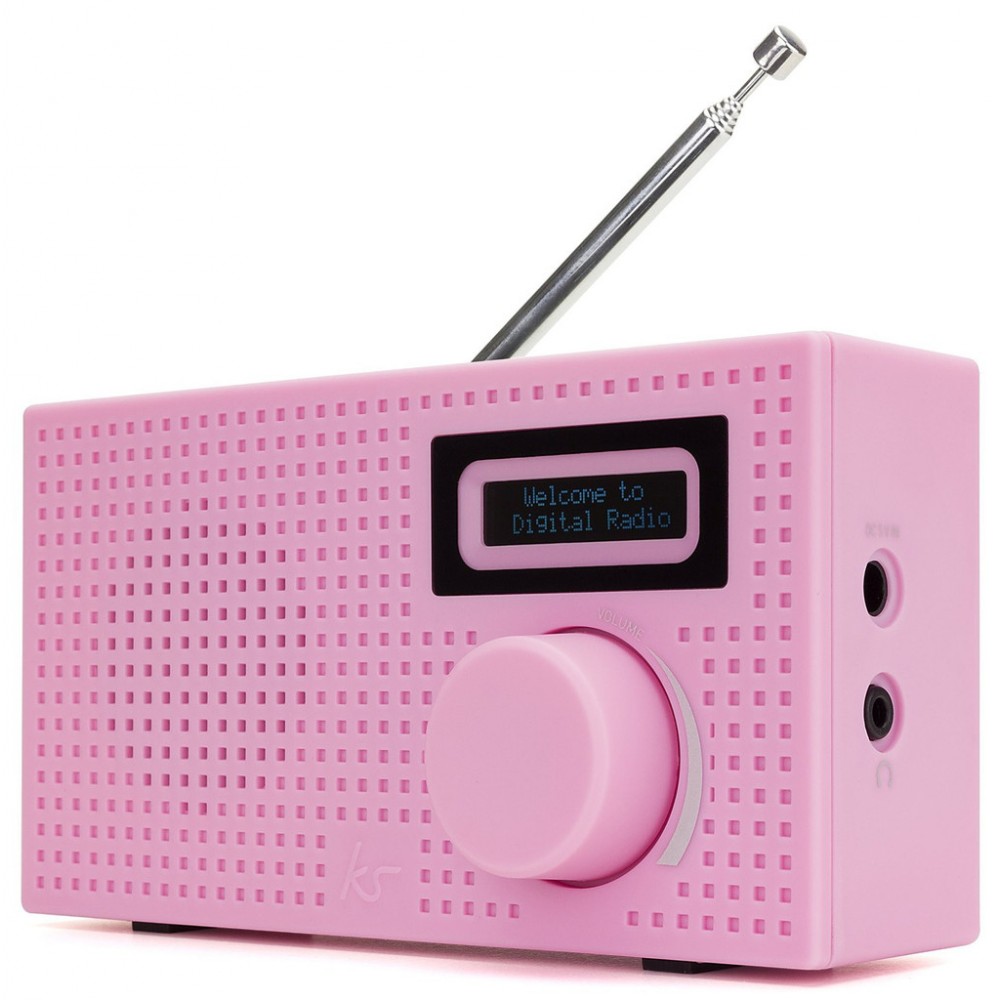 Kitsound Pixel DAB / FM Clock Digital Radio - Pink - £9.95 - Satellite ...